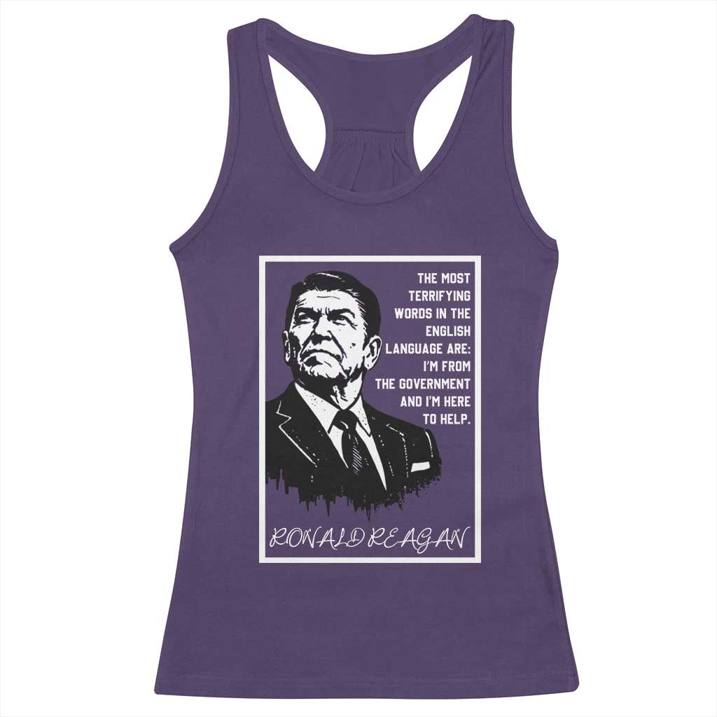 Ronald Reagan Quote Racerback Tank Top American Flag US President