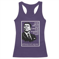 Ronald Reagan Quote Racerback Tank Top American Flag US President