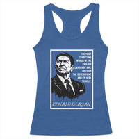 Ronald Reagan Quote Racerback Tank Top American Flag US President