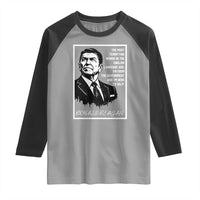 Ronald Reagan Quote Raglan Shirt American Flag US President