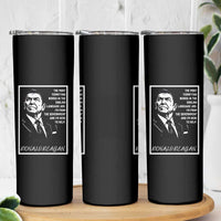 Ronald Reagan Quote Skinny Tumbler American Flag US President