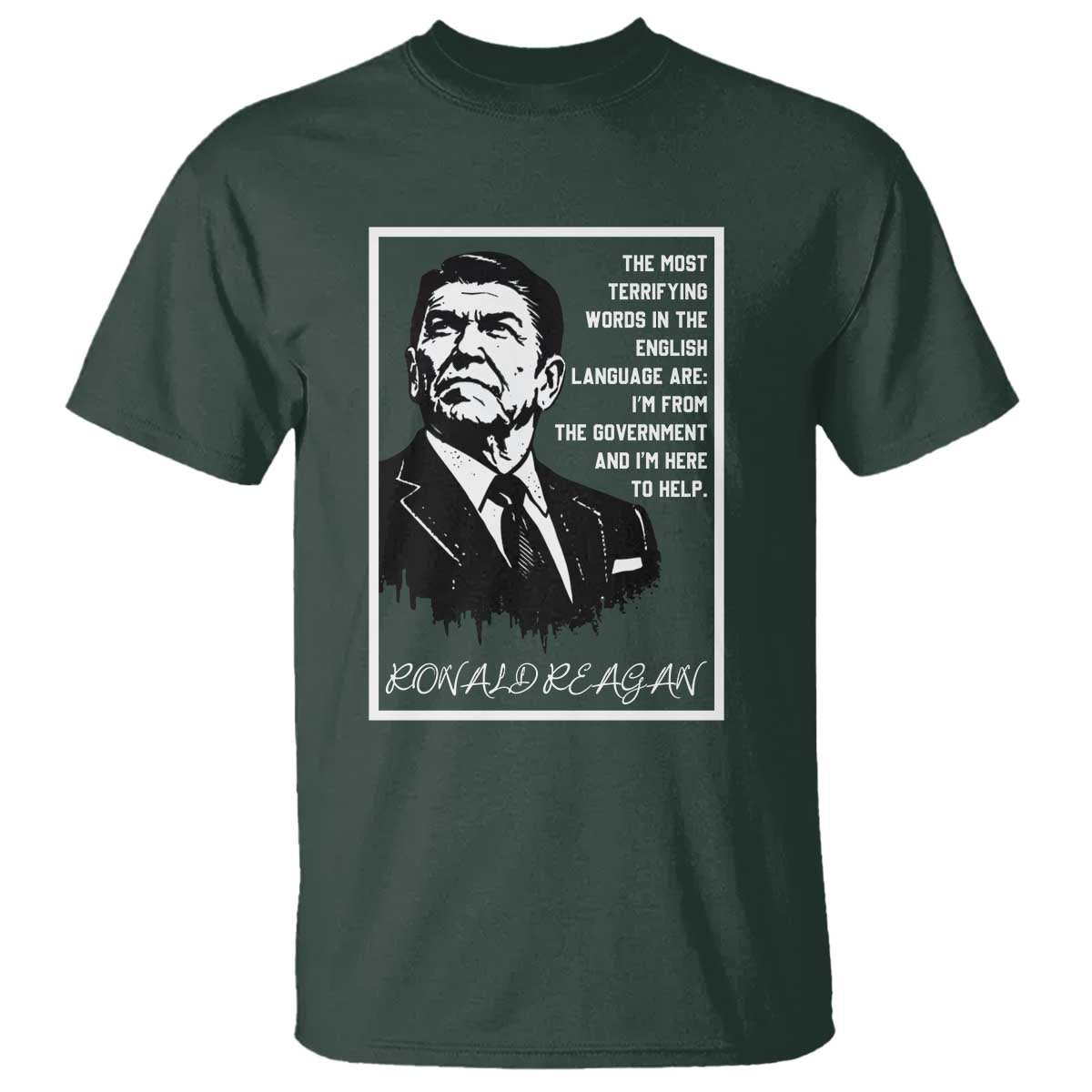 Ronald Reagan Quote T Shirt American Flag US President