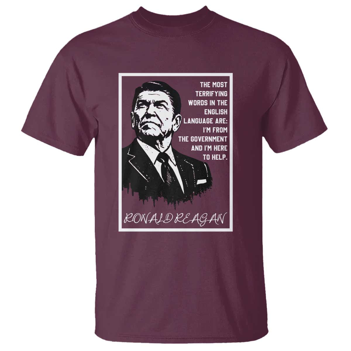 Ronald Reagan Quote T Shirt American Flag US President