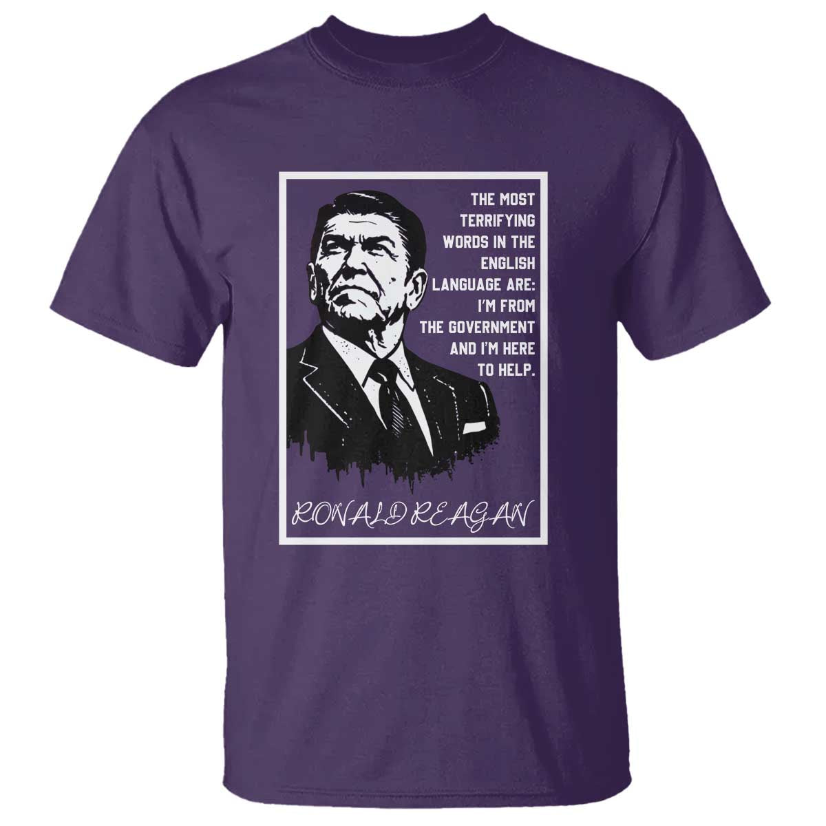 Ronald Reagan Quote T Shirt American Flag US President