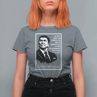 Ronald Reagan Quote T Shirt For Women American Flag US President
