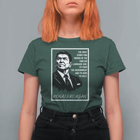 Ronald Reagan Quote T Shirt For Women American Flag US President