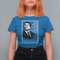 Ronald Reagan Quote T Shirt For Women American Flag US President