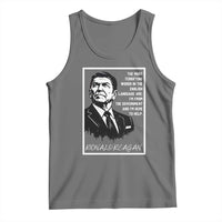 Ronald Reagan Quote Tank Top American Flag US President