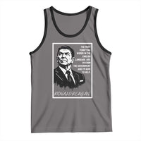 Ronald Reagan Quote Tank Top American Flag US President