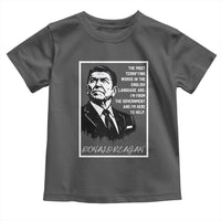 Ronald Reagan Quote Toddler T Shirt American Flag US President
