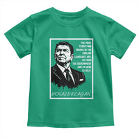 Ronald Reagan Quote Toddler T Shirt American Flag US President