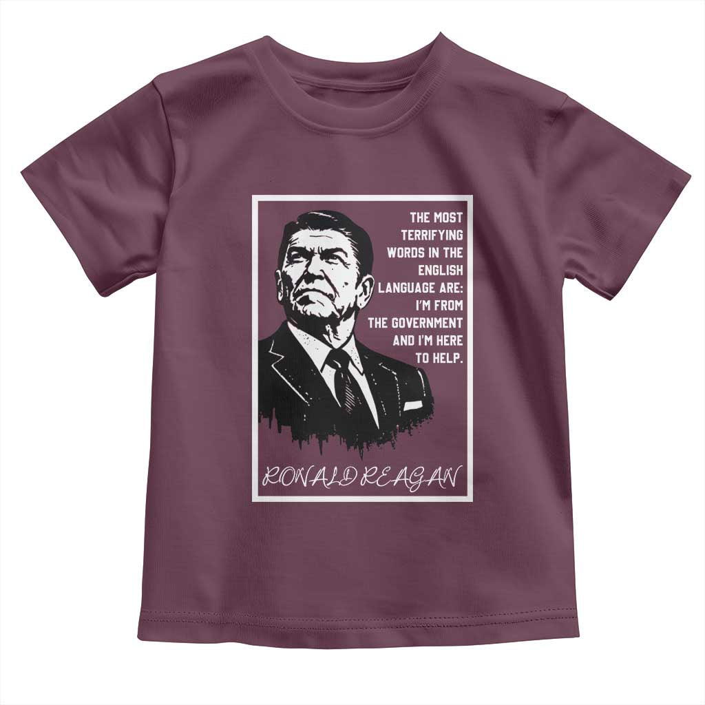 Ronald Reagan Quote Toddler T Shirt American Flag US President