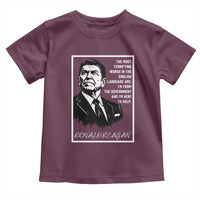 Ronald Reagan Quote Toddler T Shirt American Flag US President