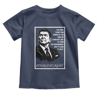 Ronald Reagan Quote Toddler T Shirt American Flag US President