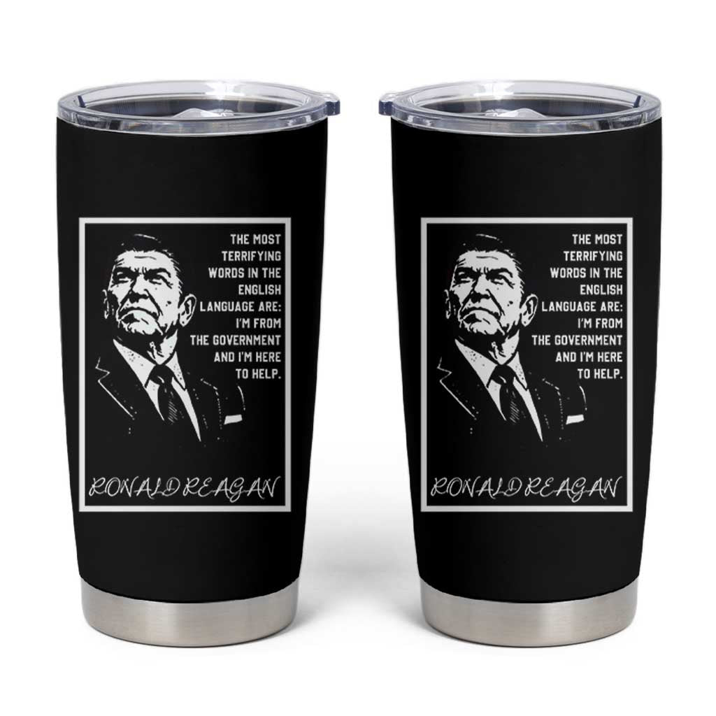 Ronald Reagan Quote Tumbler Cup American Flag US President