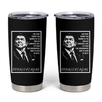 Ronald Reagan Quote Tumbler Cup American Flag US President
