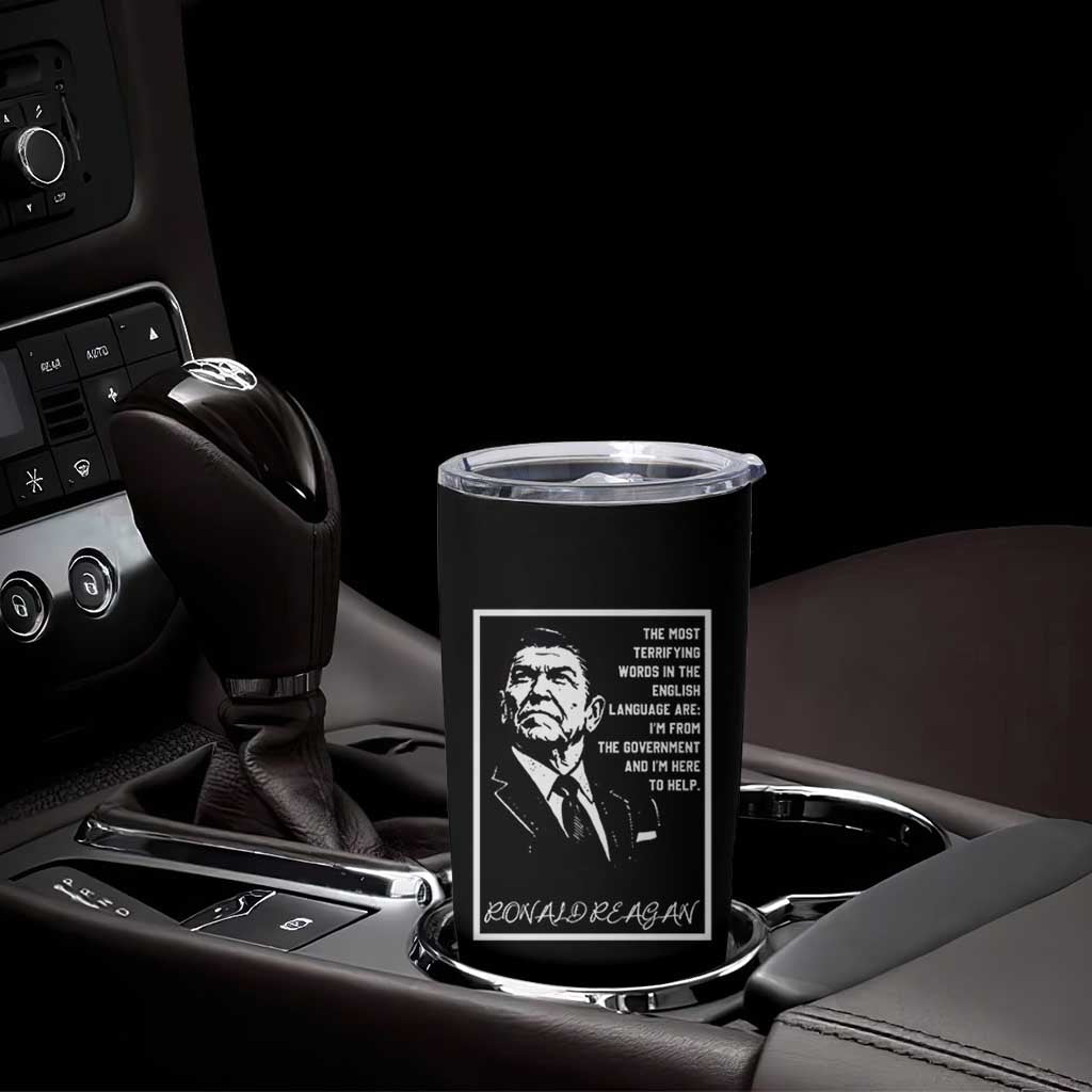Ronald Reagan Quote Tumbler Cup American Flag US President