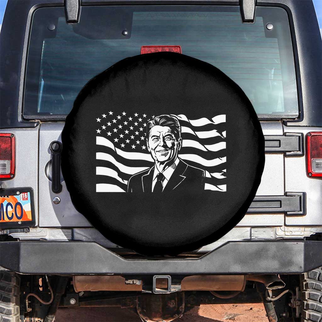 Ronald Reagan America Flag US President Spare Tire Cover