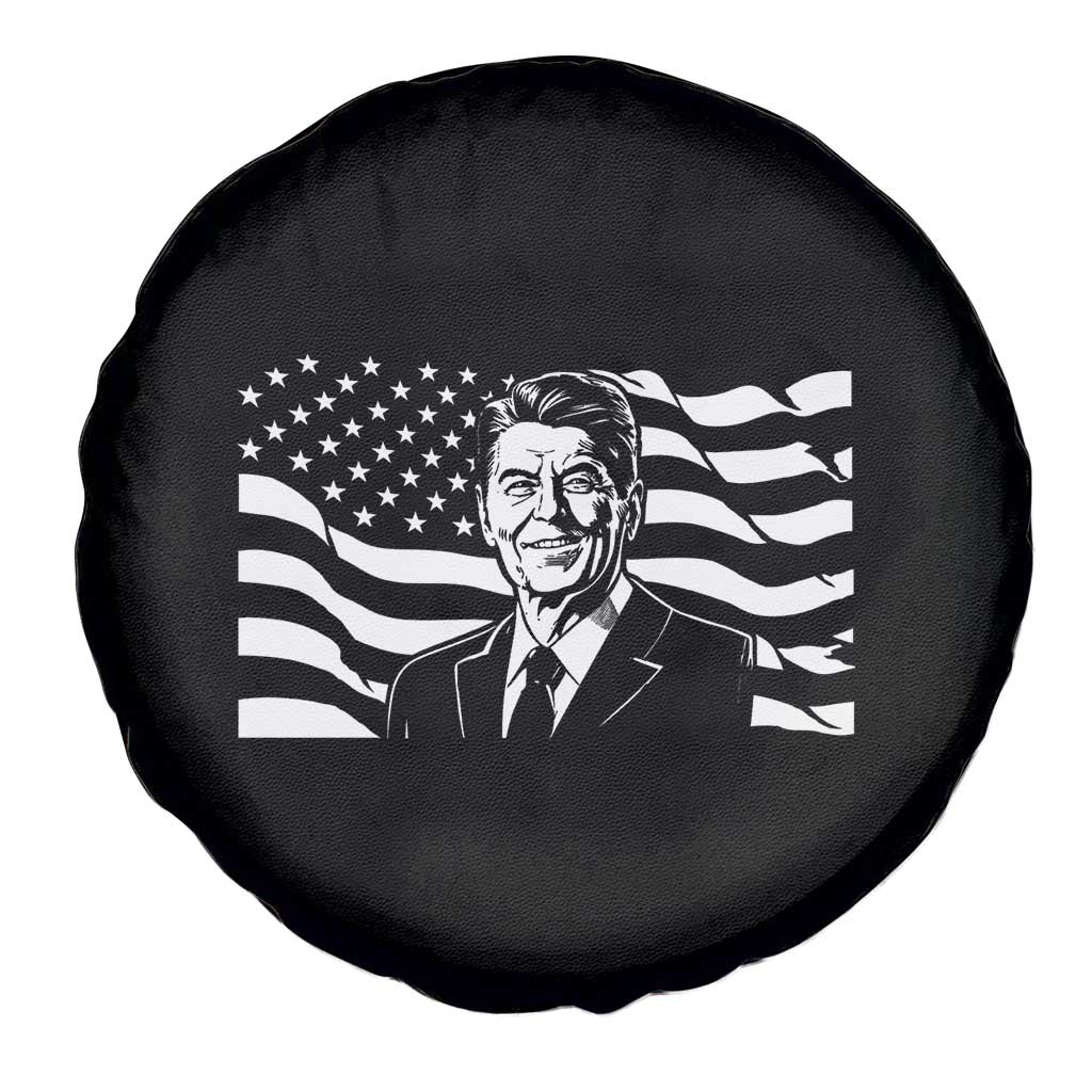 Ronald Reagan America Flag US President Spare Tire Cover