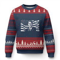 Ronald Reagan America Flag US President Ugly Christmas Sweater