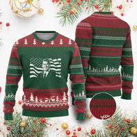 Ronald Reagan America Flag US President Ugly Christmas Sweater