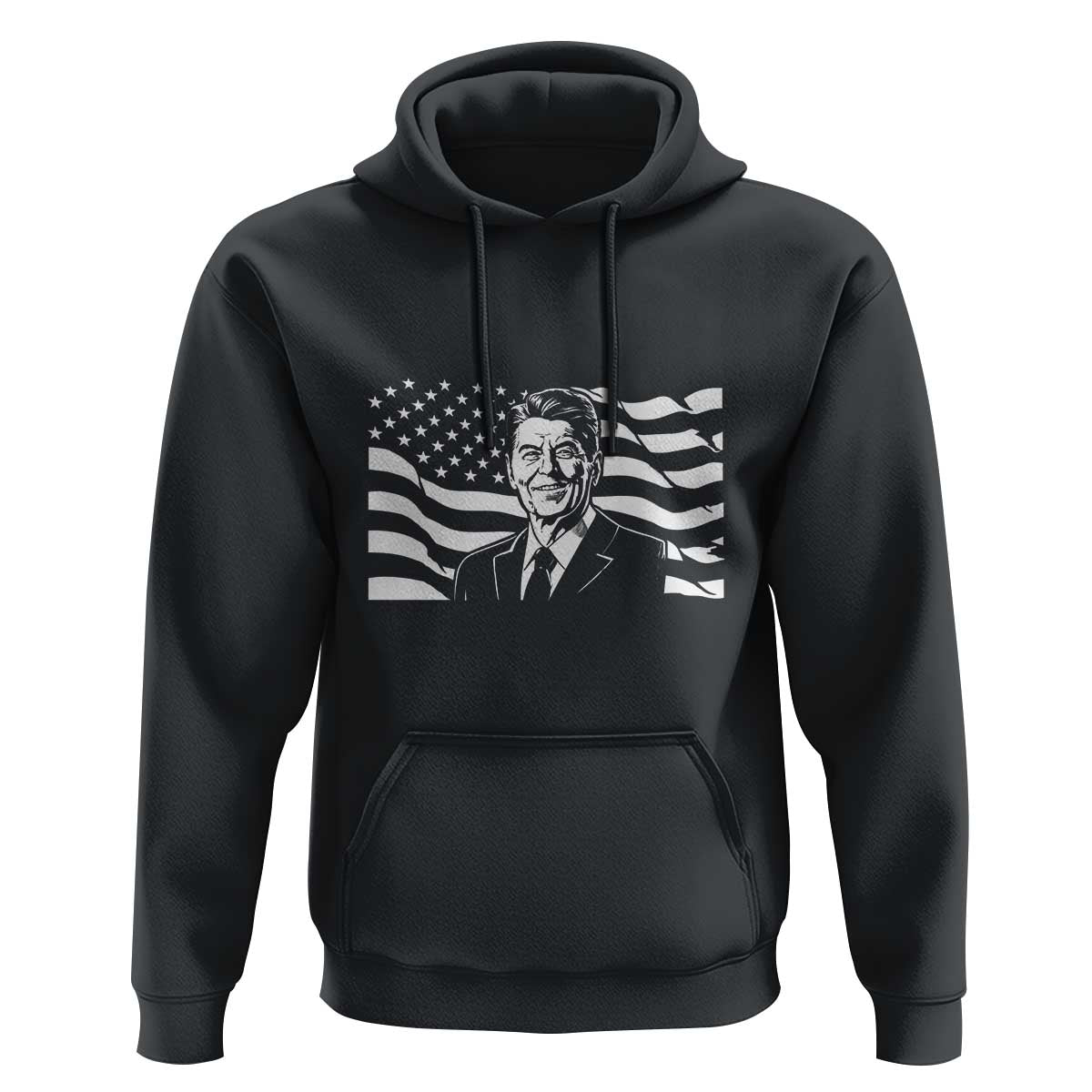 Ronald Reagan America Flag US President Hoodie