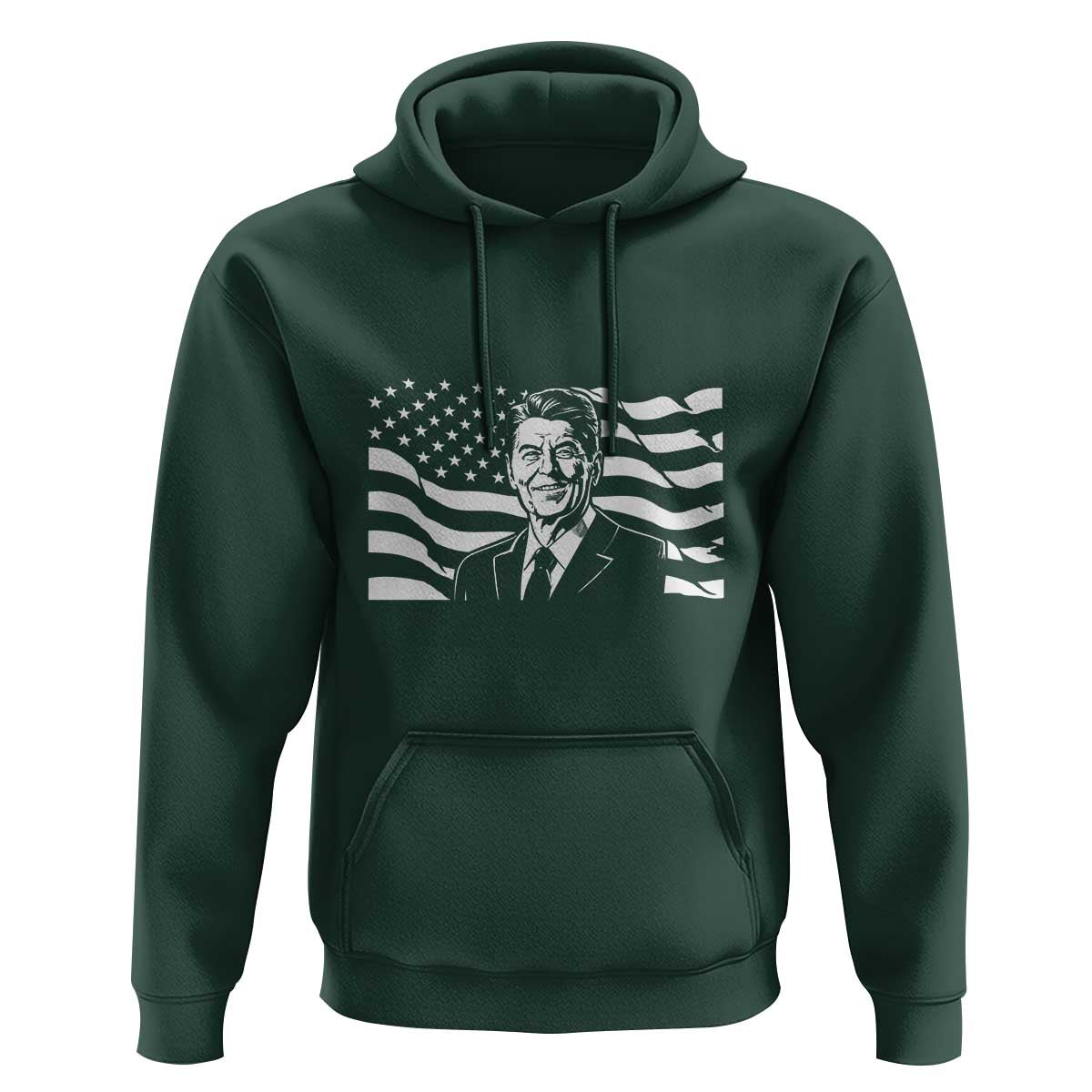 Ronald Reagan America Flag US President Hoodie