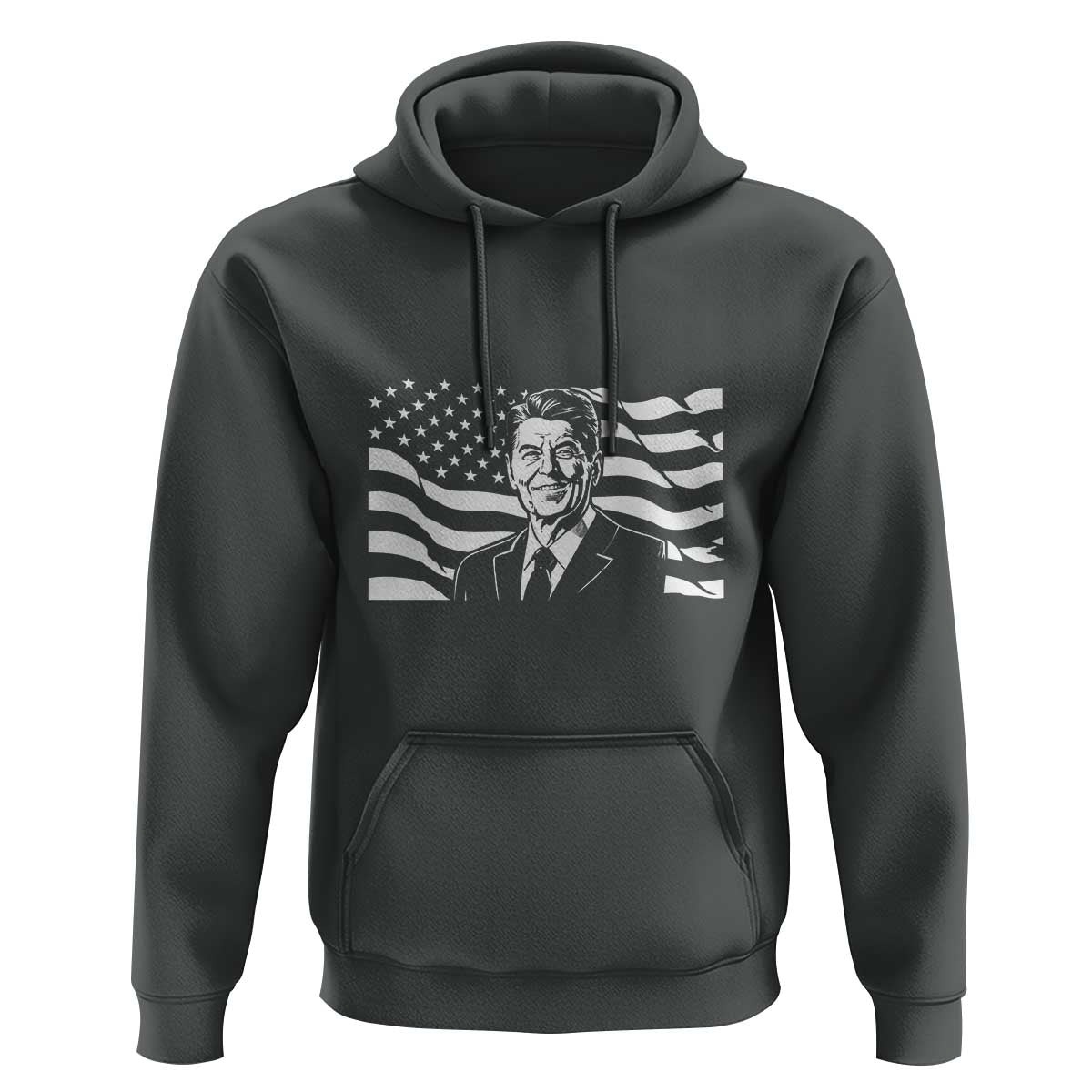Ronald Reagan America Flag US President Hoodie