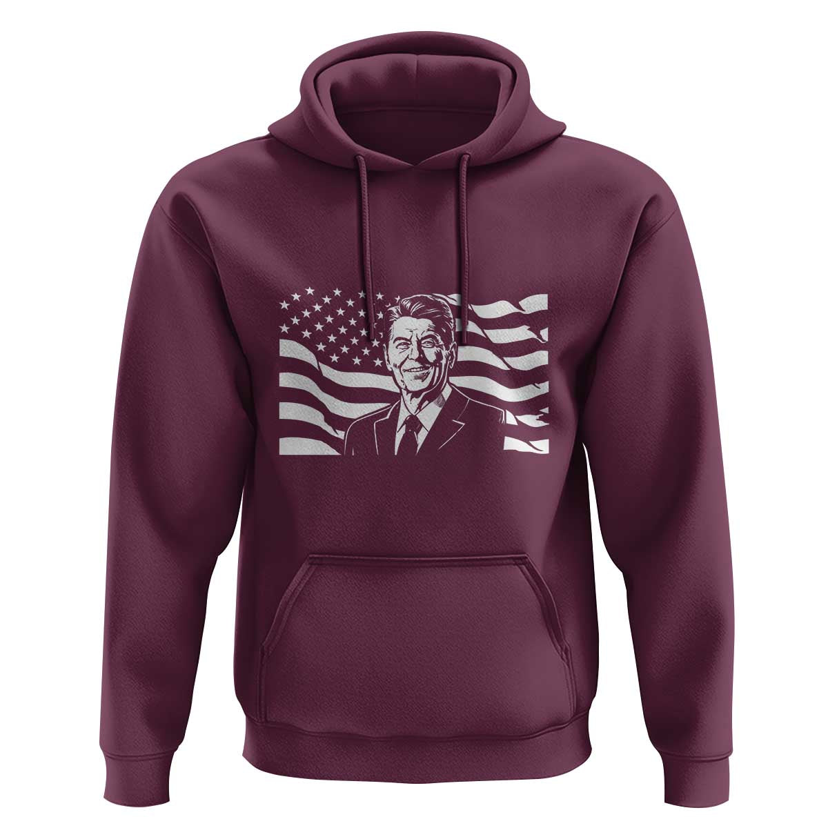 Ronald Reagan America Flag US President Hoodie