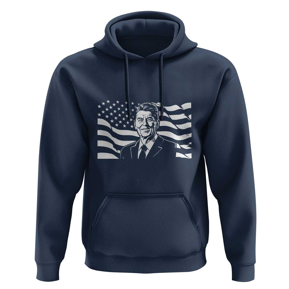 Ronald Reagan America Flag US President Hoodie