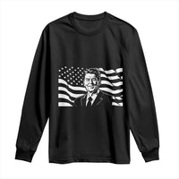 Ronald Reagan America Flag US President Long Sleeve Shirt