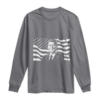 Ronald Reagan America Flag US President Long Sleeve Shirt