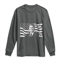 Ronald Reagan America Flag US President Long Sleeve Shirt