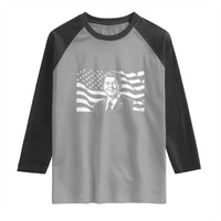 Ronald Reagan America Flag US President Raglan Shirt