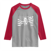 Ronald Reagan America Flag US President Raglan Shirt