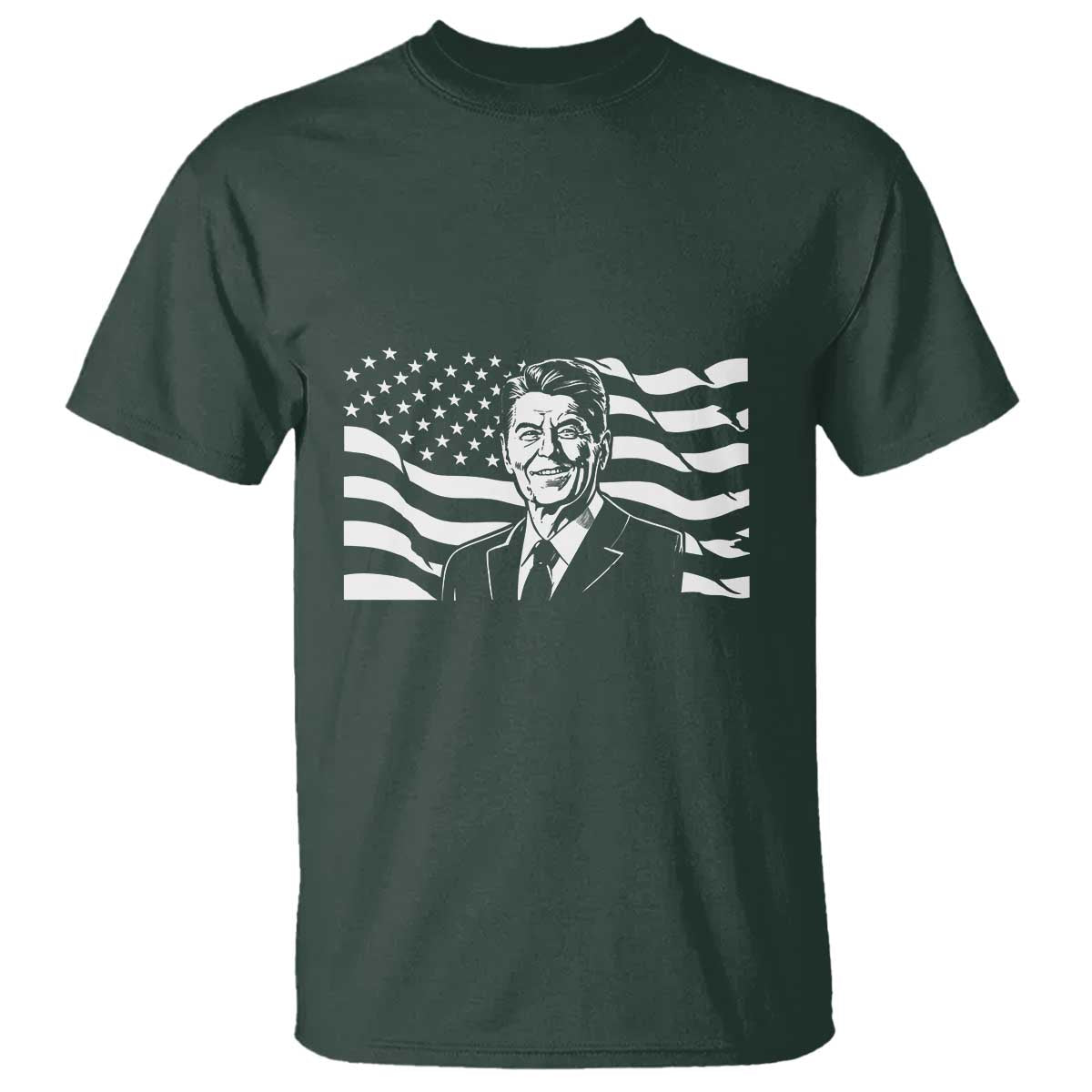Ronald Reagan America Flag US President T Shirt
