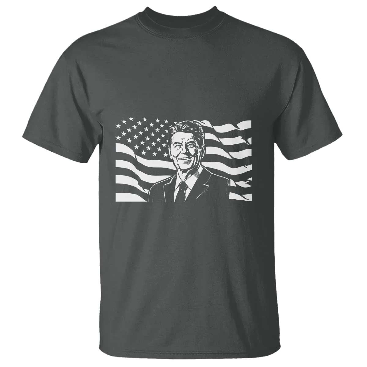 Ronald Reagan America Flag US President T Shirt