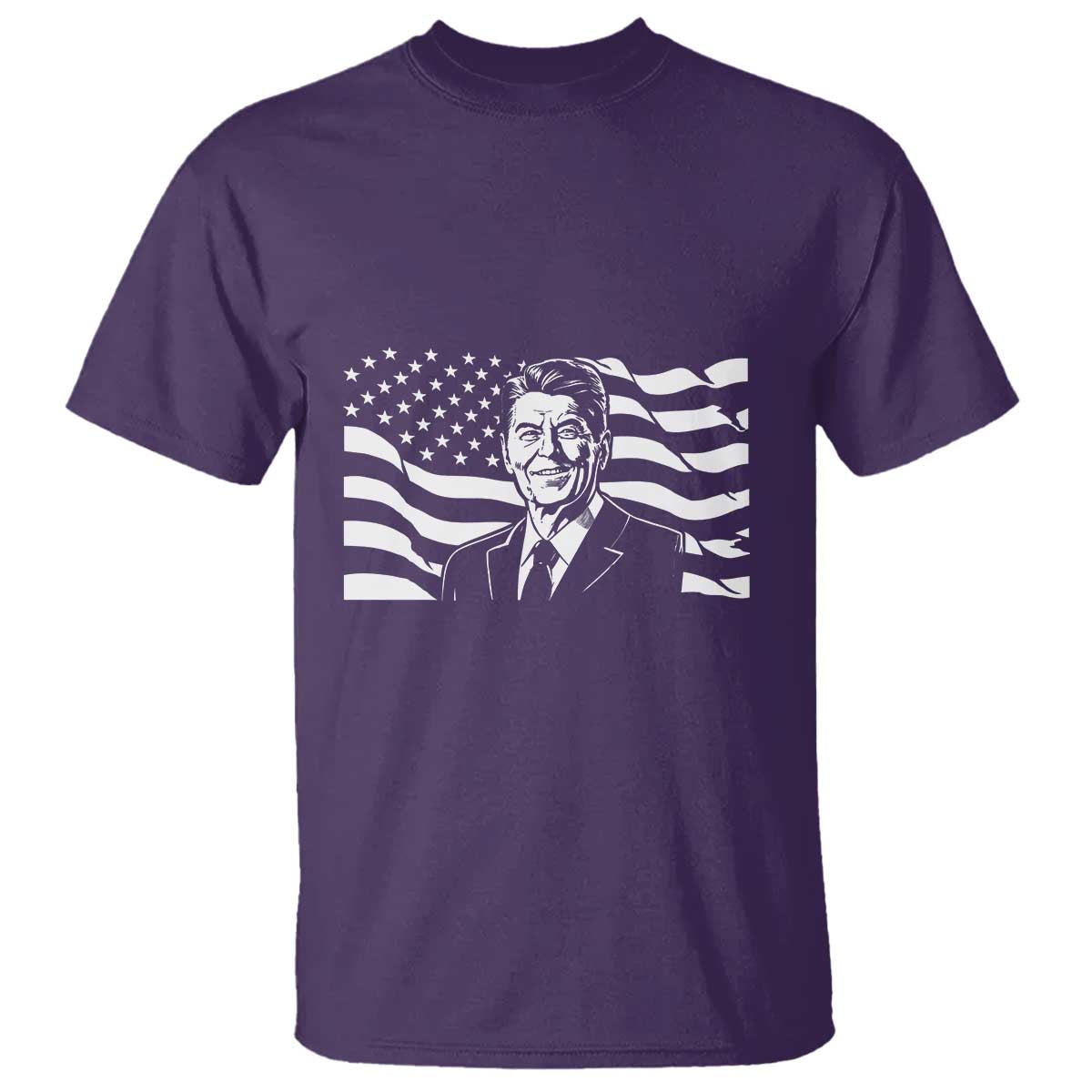 Ronald Reagan America Flag US President T Shirt