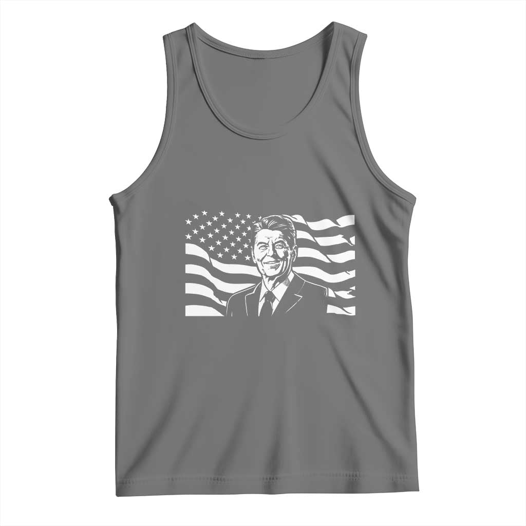 Ronald Reagan America Flag US President Tank Top