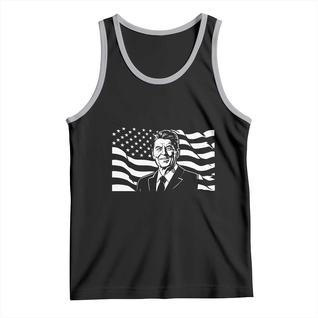 Ronald Reagan America Flag US President Tank Top