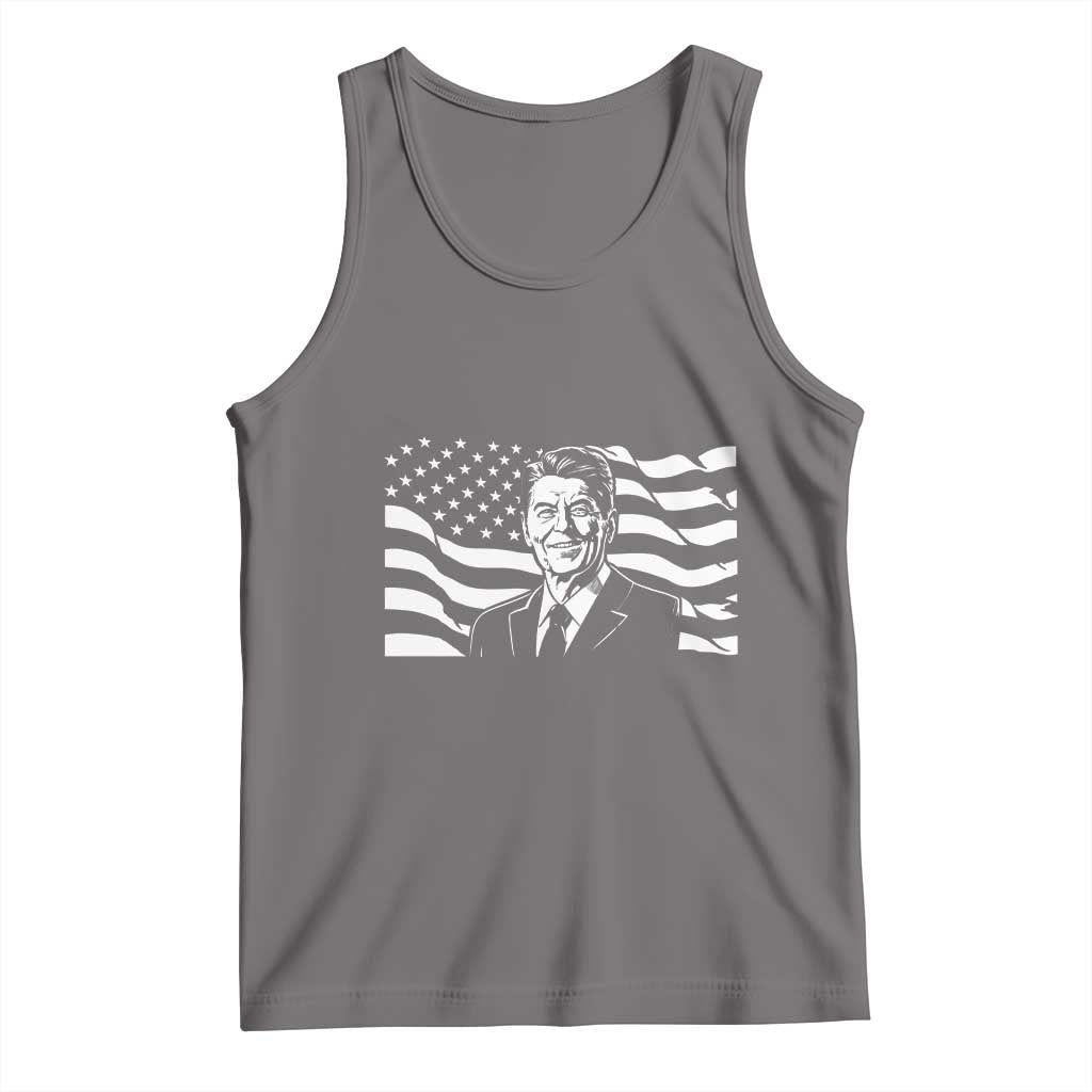 Ronald Reagan America Flag US President Tank Top