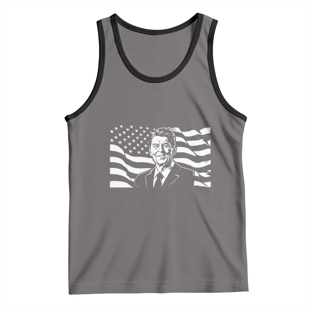 Ronald Reagan America Flag US President Tank Top