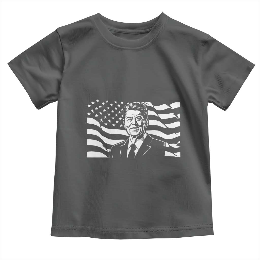 Ronald Reagan America Flag US President Toddler T Shirt