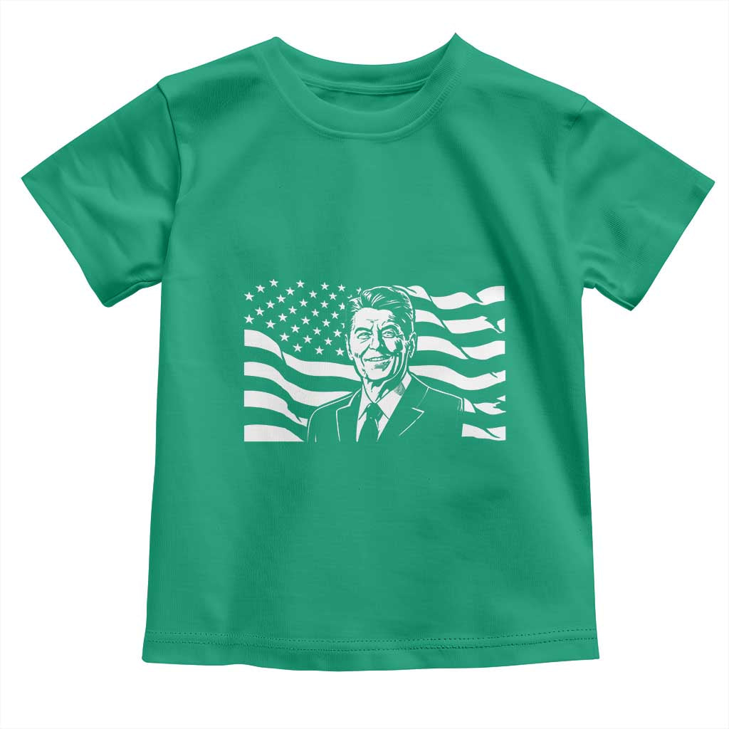 Ronald Reagan America Flag US President Toddler T Shirt