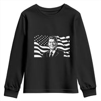 Ronald Reagan America Flag US President Youth Sweatshirt