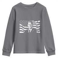 Ronald Reagan America Flag US President Youth Sweatshirt