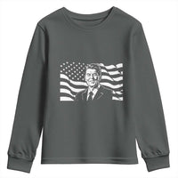 Ronald Reagan America Flag US President Youth Sweatshirt