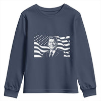 Ronald Reagan America Flag US President Youth Sweatshirt