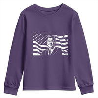 Ronald Reagan America Flag US President Youth Sweatshirt