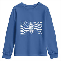 Ronald Reagan America Flag US President Youth Sweatshirt